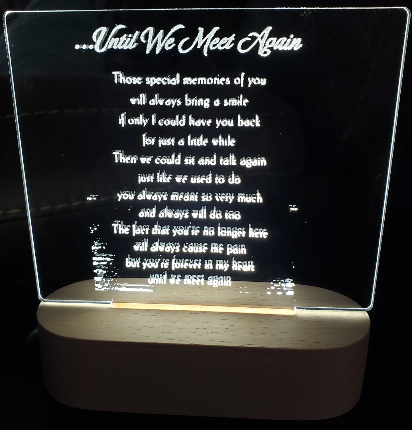 night light memorial sign