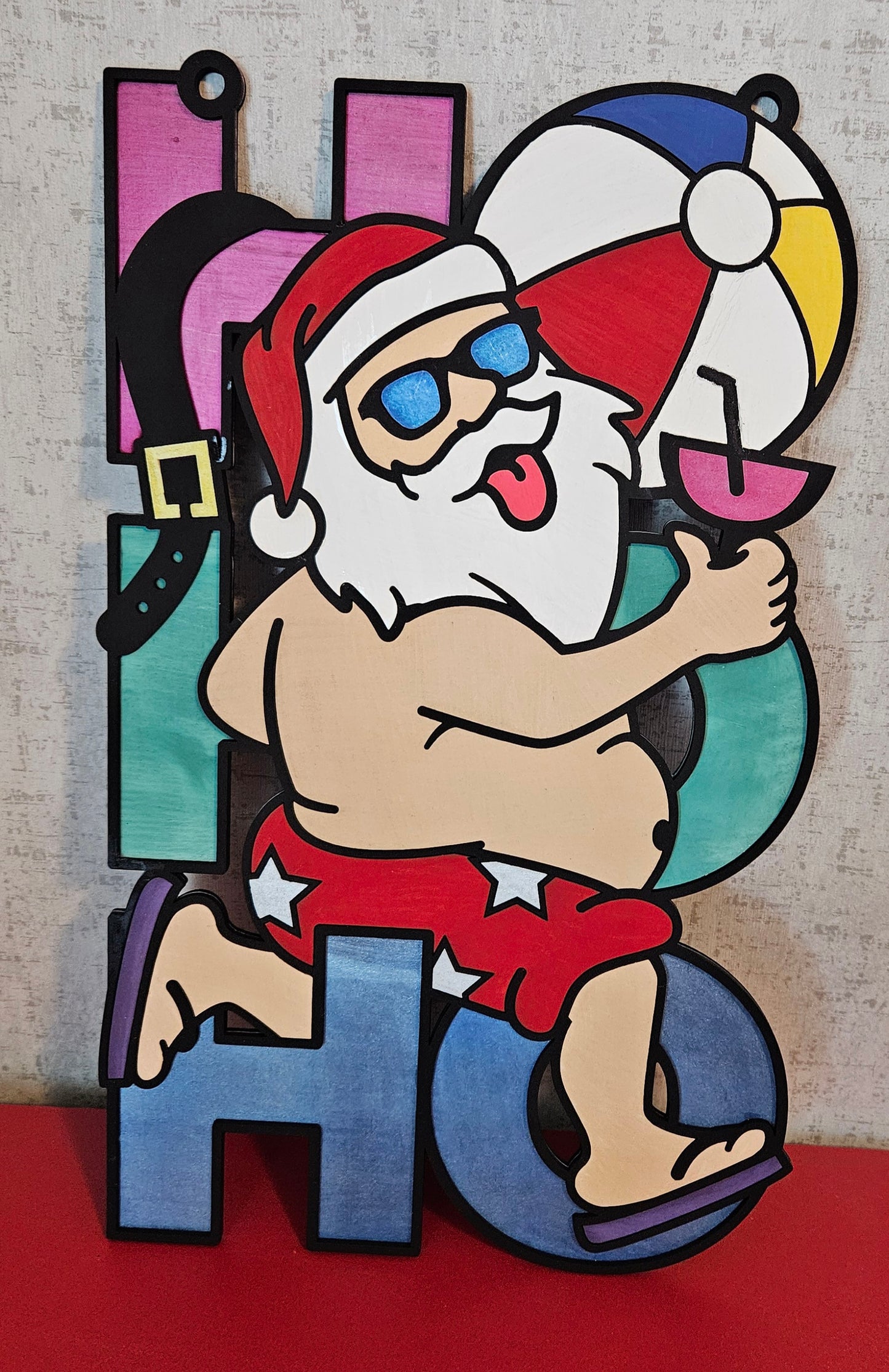 Ho Ho Ho Summer Santa, Flamingo or Gnome 18" Tall