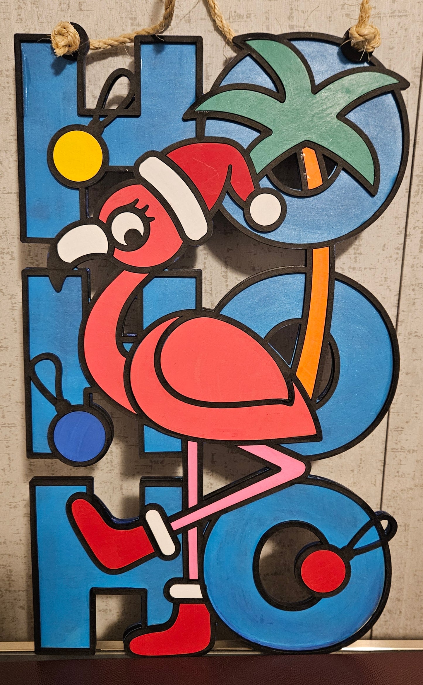 Ho Ho Ho Summer Santa, Flamingo or Gnome 18" Tall