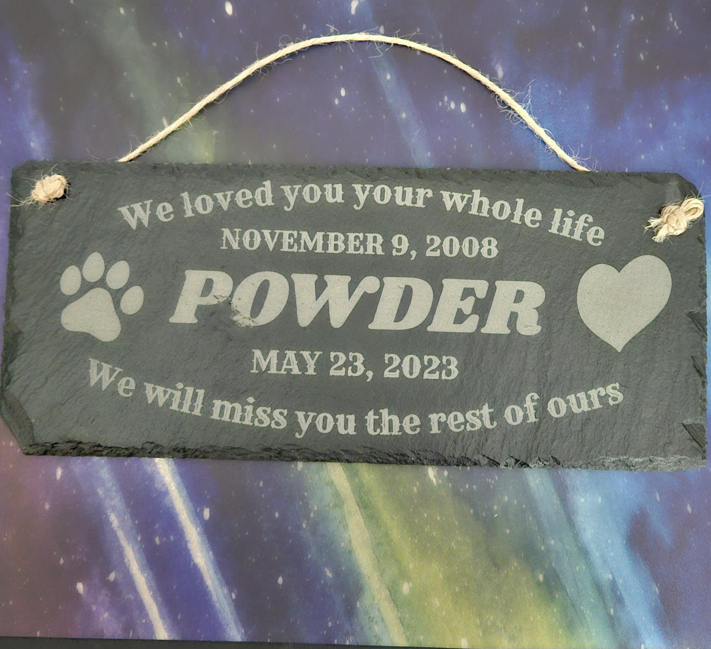 Memorial slate